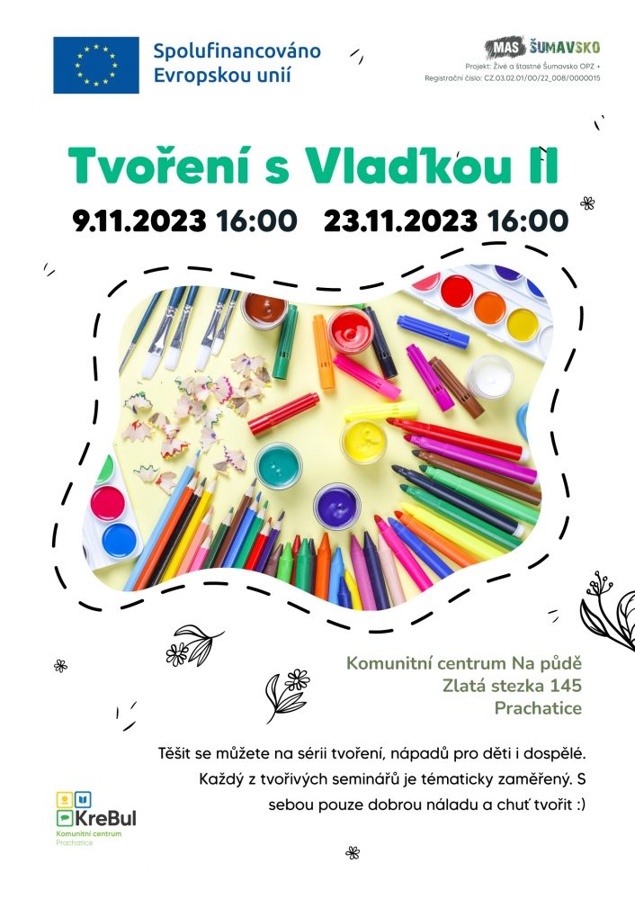 Plakát akce Tvoření s Vlaďkou II.