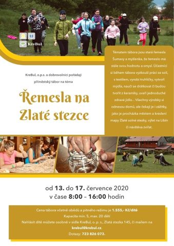 Příměstský tábor - Řemesla na Zlaté stezce