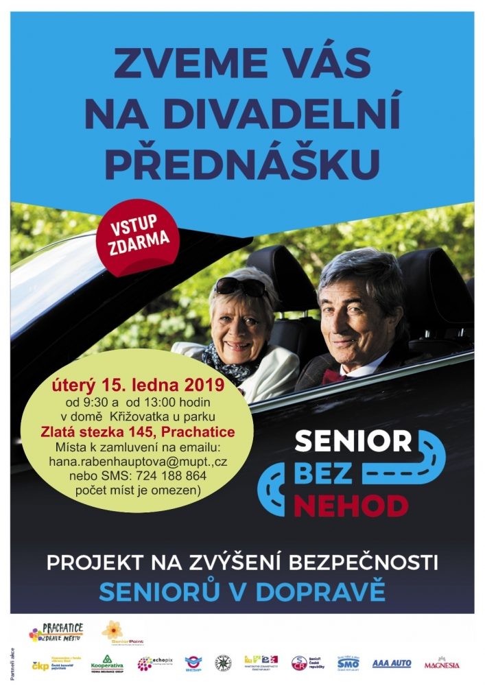 Plakát akce DIVADELNÍ PŘEDNÁŠKA: Senioři bez nehod