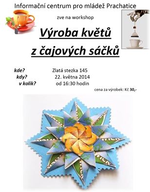 Květiny z čajových sáčků