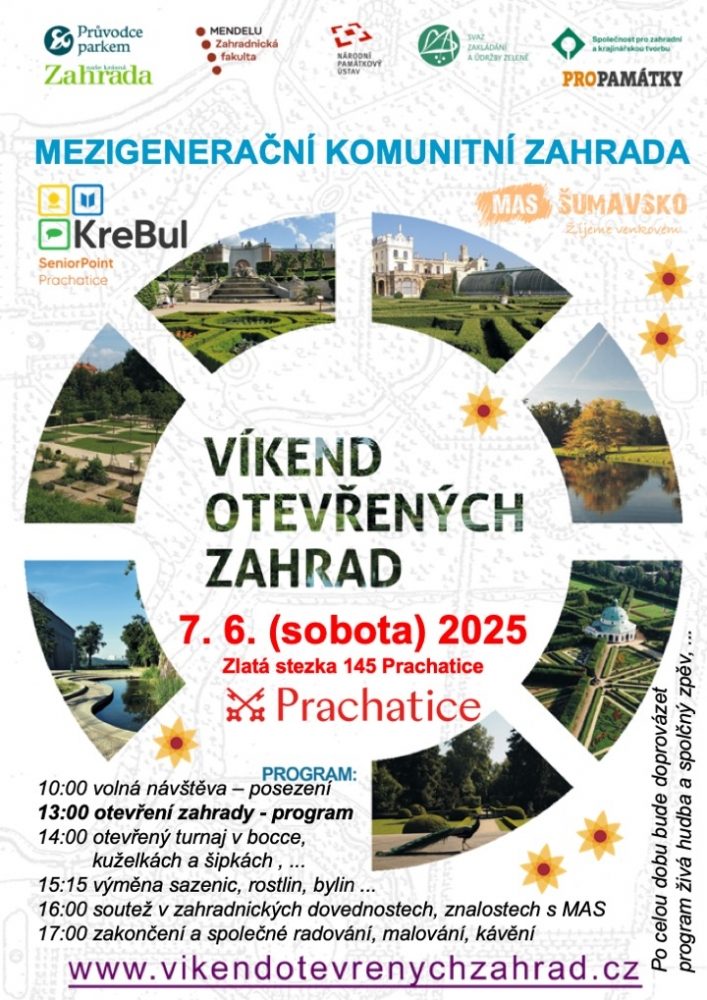 Plakát akce Víkend otevřených zahrad