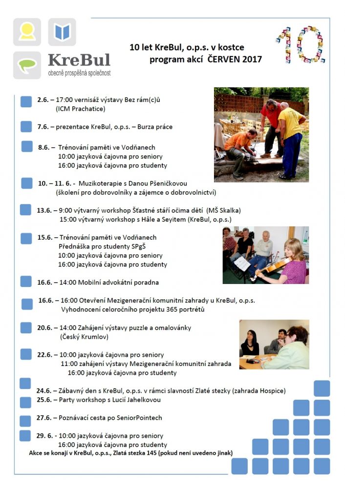 Plakát akce Přehled akcí na červen