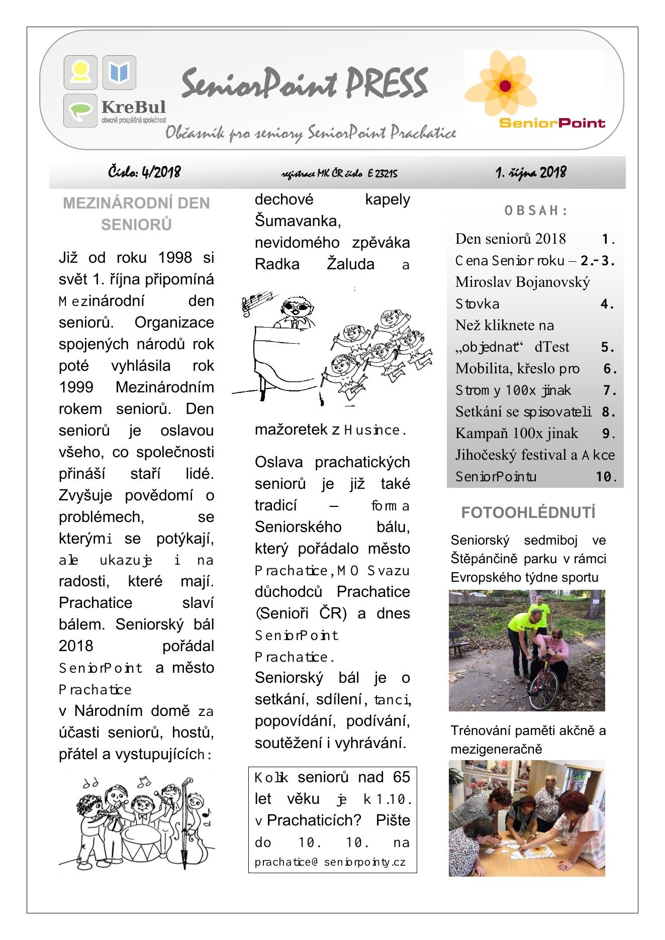 Obálka SeniorPoint PRESS 4/2018