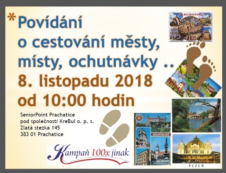 Plakát akce POVÍDÁNÍ: O cestování
