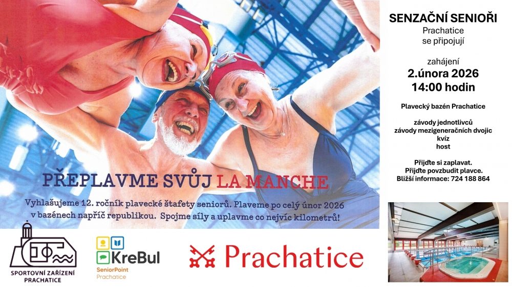 Plakát akce Senioři znovu „přeplavou“ svůj La Manche