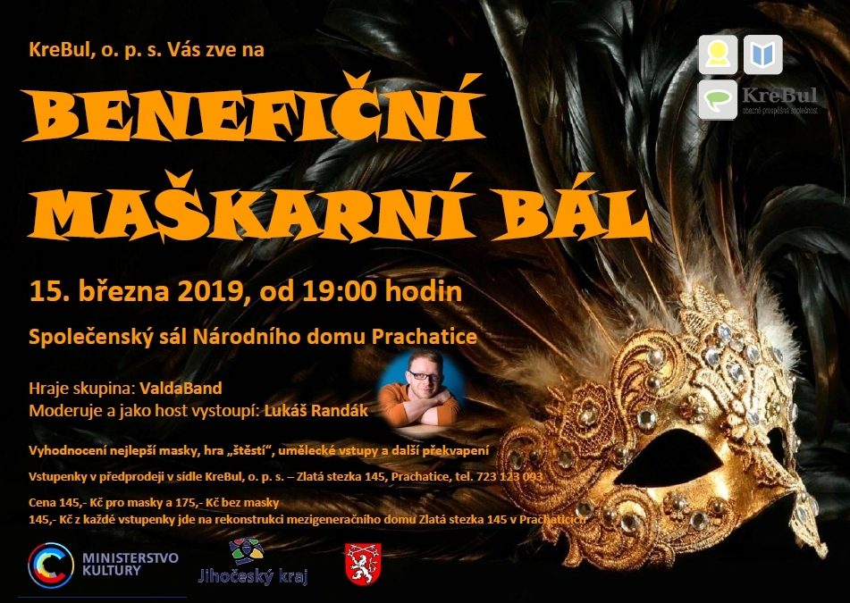 Plakát akce Benefiční maškarní bál