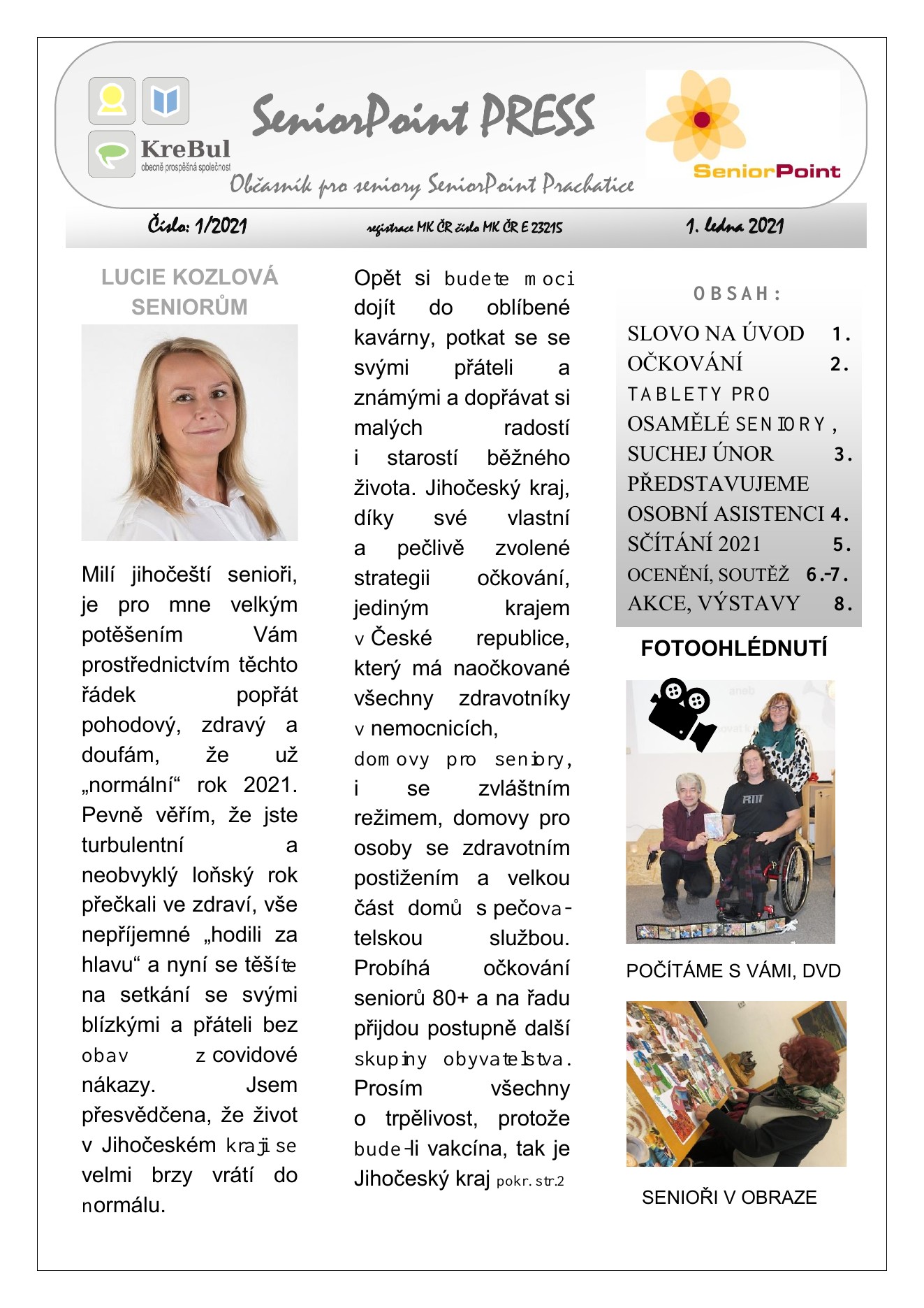 Obálka SeniorPoint PRESS 1/2021