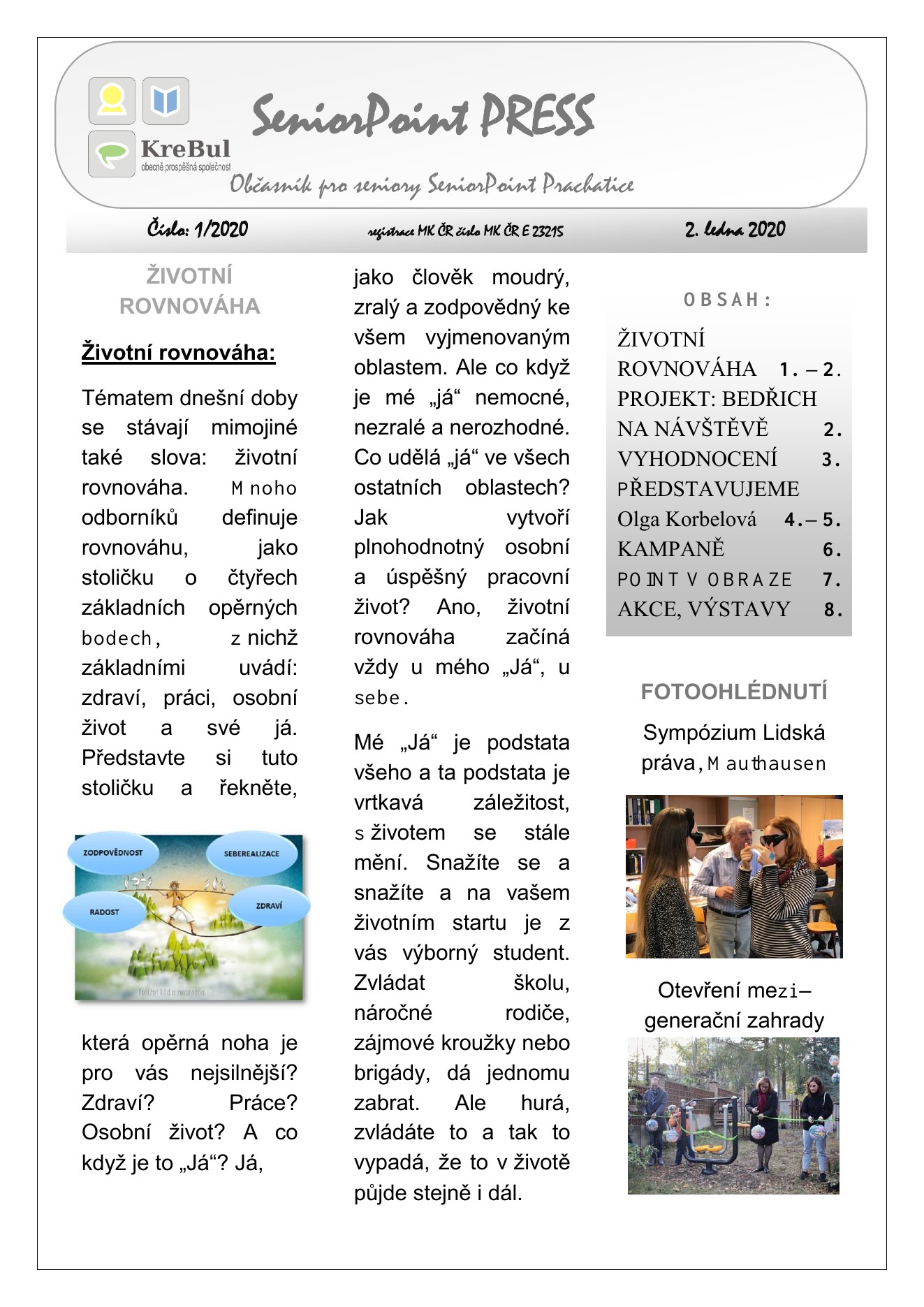 Obálka SeniorPoint PRESS 1/2020